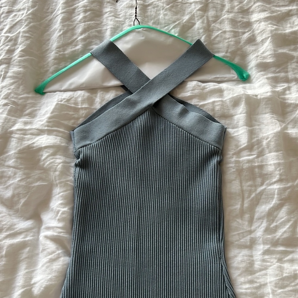 Aritzia babaton sculpt knit criss cross dress